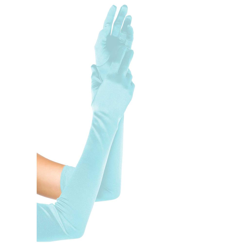 Leg Avenue - Extra Long Satin Gants de costume - Bleu